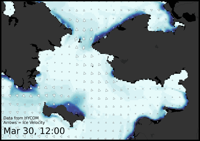 Gif displaying icecast for bering strait